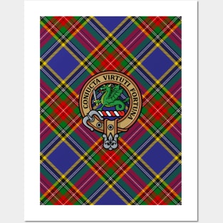 Clan MacBeth Crest over Tartan Posters and Art